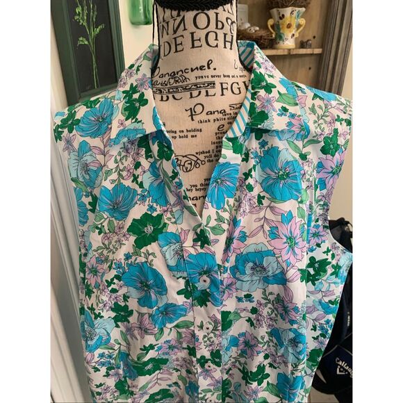 Talbots SLEEVELESS NON-IRON BUTTON DOWN -NWOT - Picture 6 of 11